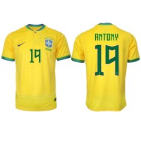 Camisa de time de futebol Brasil Antony #19 Replicas 1º Equipamento Mundo 2022 Manga Curta